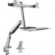 Rocstor Ergocenter Ed6 Premium Dual Monitor Desk Mount Workstation