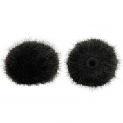 Bubblebee Industries The Windbubble Pro Extreme Fur Windscreen For Omni Lavalier Mics (black, Medium, 2-pack)