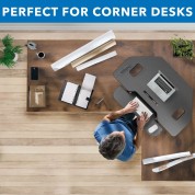 Mount-it! Corner Sit Stand Desk Converter