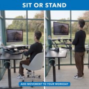 Mount-it! Corner Sit Stand Desk Converter