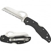 Spyderco Byrd Meadowlark 2 Rescue Folding Knife (serrated Blade, Black Frn Handle)