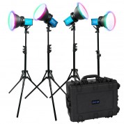 Dracast X Series M80rgb Rgb Led Monolight (v-mount, 4-light Kit With Hard Case)