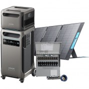 Anker Solix F3800 Portable Power Station With Expansion Battery, One 400w Solar Panel, And Home Backup Kit