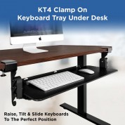 Uncaged Ergonomics Kt4 Clamp-on Under-desk Keyboard Tray (black)