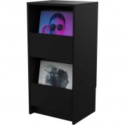 Glorious Vinyl Vault Record Storage Cabinet With Soft-closing Drawers (black)