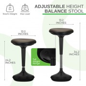 Uncaged Ergonomics Wobble Stool (black Triangular Seat)