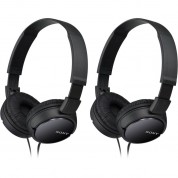 Sony Mdr-zx110 On-ear Headphones (black, 2-pack)