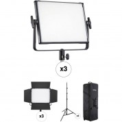 Godox Ldx50r Rgb Led Light Panel Traveler's Kit With Accessories