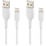 Belkin Boostcharge Usb-a To Usb-c Cable (3.3', White, 2-pack)