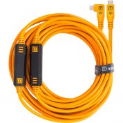 Tether Tools Tetherpro Usb-c Straight To Right-angled Cable (31', High Visibility Orange)