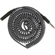 Pig Hog Hex Series Coiled Headphone Extension Cable (charcol Gray, 25')