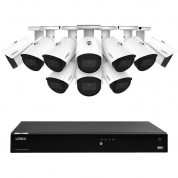 Lorex Fusion Series N864a64b 16-channel 4k Uhd Nvr With 4tb Hdd, Ten E842ca 4k Bullet Cameras & Ten 50' Snagless Patch Cables