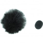 Eastwind Audio Lavalier Foam And Fur Shields (black, 2-pack)