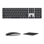 Apple Magic Keyboard With Touch Id And Numeric Keypad Kit With Magic Mouse And Trackpad (black)