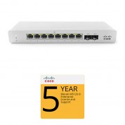 Cisco Ms120-8 Access Switch With 5-year Enterprise License And Support