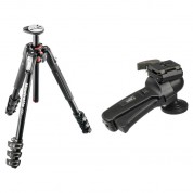 Manfrotto Mt190xpro4 Aluminum Tripod Kit With 322rc2 Grip Action Ball Head And Quick Release Plate