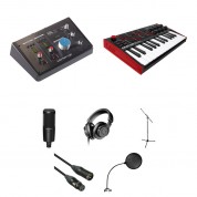 Solid State Logic Ssl 2+ Usb-c Audio/midi Interface Kit With Midi Controller Keyboard, Mic, Mic Stand, Headphones