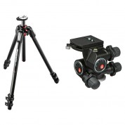 Manfrotto Mt055cxpro3 Carbon Fiber Tripod With 410 Junior Geared Head Kit