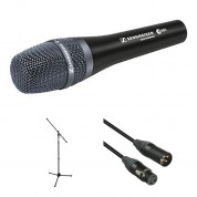 Sennheiser E 965 Handheld Condenser Microphone Kit With Tripod Boom Stand And Cable