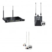 Shure P10t Dual-channel Wireless Transmitter Kit With Four Bodypack Receivers And In-ear Headphones (j8a: 554 To 608 + 614 To 616 Mhz)