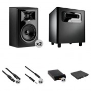 Jbl 306p Mkii - Studio Monitor Kit With Powered Subwoofer, Cables, And Isolation Pads