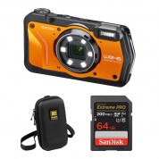 Ricoh Wg-6 Digital Camera With Accessories Kit (orange)