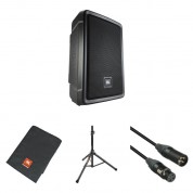 Jbl Irx108bt Powered Portable Speaker Kit With Cover, Speaker Stand, And Cable