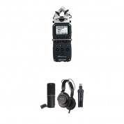 Zoom H5 Podcast Mic Kit With Handy Recorder, Mic, Headphones & Stand