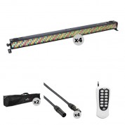 Eliminator Lighting Mega Bar Rgba Ep Linear Bar Light Kit With Bags, Cables, And Remote (4-pack)