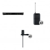 Shure Blx Dual-channel Wireless Cardioid Lavalier Microphone System Kit (j11: 596 To 616 Mhz)