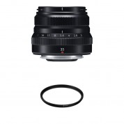 Fujifilm Xf 35mm F/2 R Wr Lens With Uv Filter Kit (black)