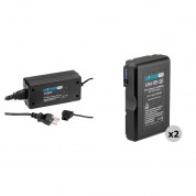 Watson Pro 14.4v 95wh Slim Li-ion 2-battery Kit With Single D-tap Charger (v-mount)