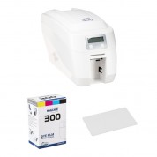 Magicard 300 Duo Double-sided Id Card Printer Kit With 300-shot Color Film & 500 Pvc Cards