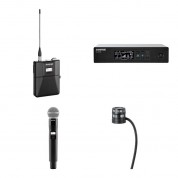 Shure Qlxd14/85 Digital Wireless Cardioid Lavalier And Handheld Microphone System Kit (j50a: 572 To 608 + 614 To 616 Mhz)