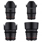 Rokinon 24, 35, 50 & 85mm T1.5 High-speed Cine Dsx Canon Ef Mount Lens Bundle