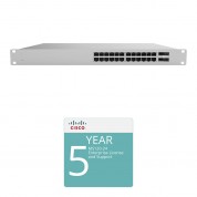 Cisco Ms120-24 Access Switch With 5-year Enterprise License And Support