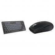 Logitech Mx Wireless Mechanical Mini Keyboard And Mx Anywhere 3s Mouse Kit (linear, Gray / Black)