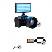 Lume Cube Panel Pro 2.0 Rgb Led 2-light Kit With Accessories