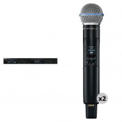 Shure Slxd24d/b58 Dual-channel Digital Wireless Handheld Microphone System Kit With Beta 58a Capsules (h55: 514 To 558 Mhz)