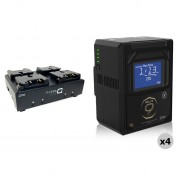 Core Swx 98wh Helix Max 4-battery + Fleet Quad Mini Charger Kit (gold Mount)