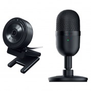 Razer Kiyo X Webcam & Seiren Mini Usb Microphone Podcasting Kit