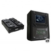 Core Swx Hypercore Neo 9 Mini 98wh 4-battery Kit With Quad Charger (v-mount)