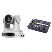 Jvc Ky-pz200n Hd Ndi Hx Ptz Remote 2-camera Kit With Joystick Controller (white)