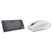 Logitech Mx Wireless Mechanical Mini Keyboard And Mx Anywhere 3s Mouse Kit (linear, Gray / Pale Gray)