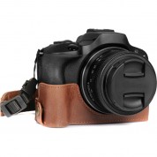 Megagear Leather Half Case For Canon Eos R100 (brown)