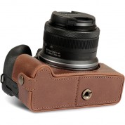 Megagear Leather Half Case For Canon Eos R100 (brown)