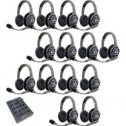 Eartec Ultralite Pro16 Long-range Dual-channel Full-duplex Wireless Intercom System With 14 Dual-ear Headsets (2.4 Ghz)