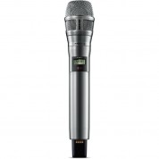 Shure Adx2fd/n8sn Digital Handheld Wireless Microphone Transmitter With Nexadyne 8/s Supercardioid Capsule (g57: 470 To 608 + 614 To 616 Mhz, Nickel)