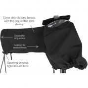 Portabrace Rain Cover For Canon Eos R5 Mirrorless Camera (black)