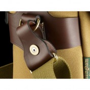 Billingham H1 Shoulder Sling/strap (khaki Webbing / Chocolate Leather Attachments)